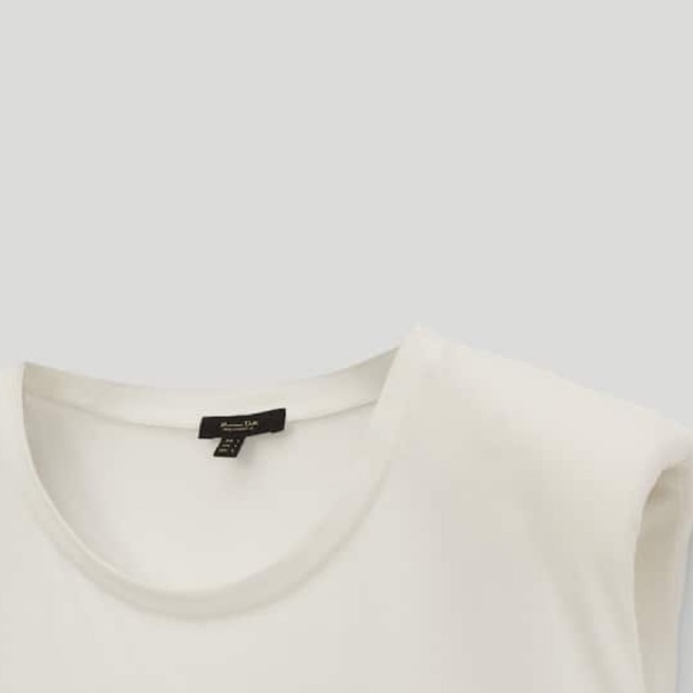 NWT Massimo Dutti White Cotton Straight Top Size S - Picture 8 of 12